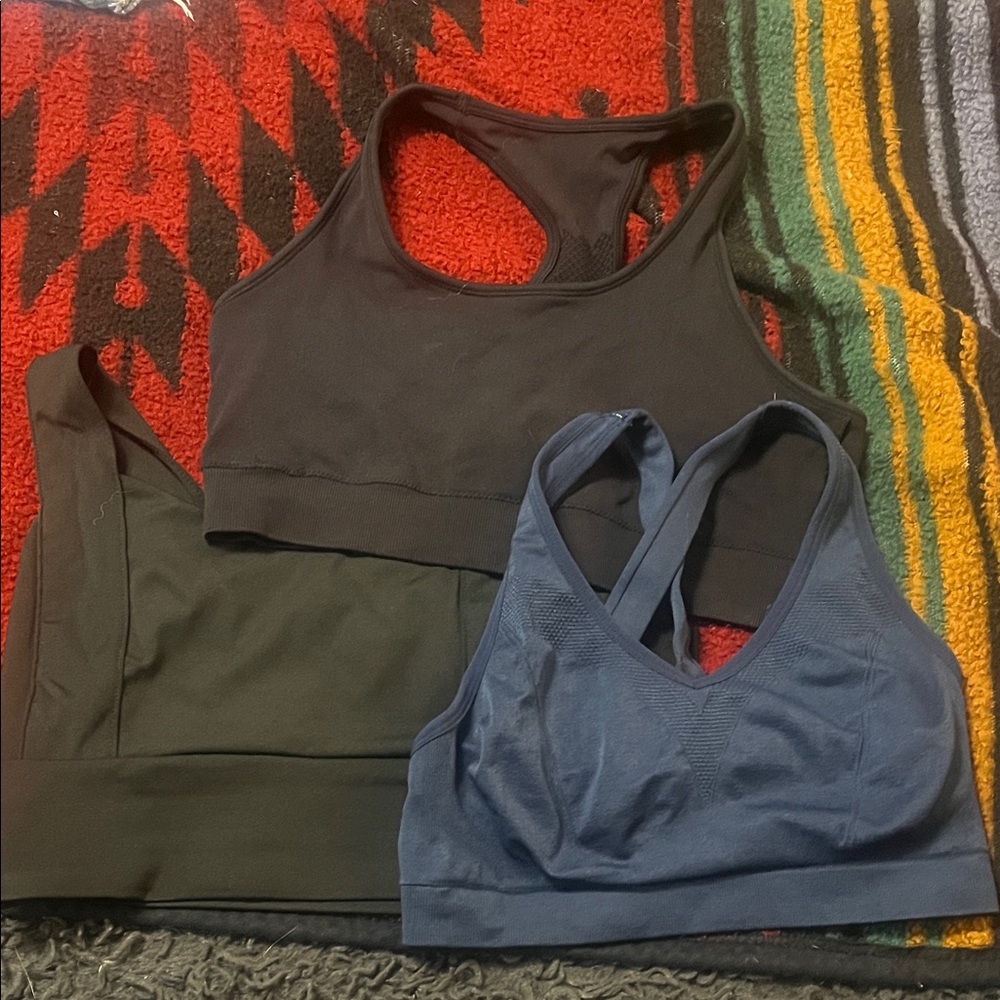 Black and Blue Sports Bras